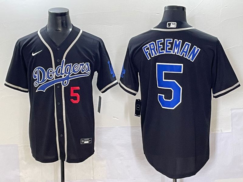 Men 2025 Los Angeles Dodgers #5 Freeman Black Fashion Nike MLB Jersey style 7048->los angeles dodgers->MLB Jersey